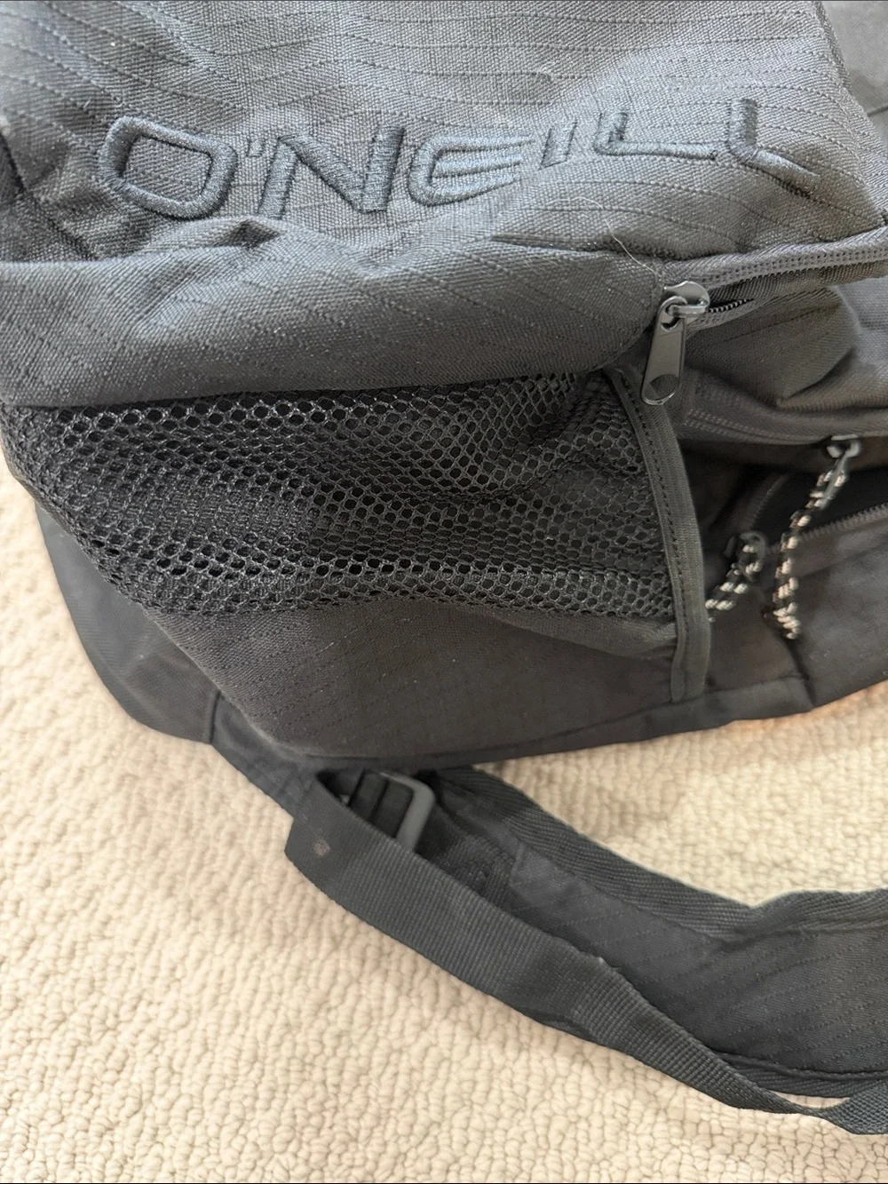 O'Neill Black Everyday Backpack with Front Zip Pocket